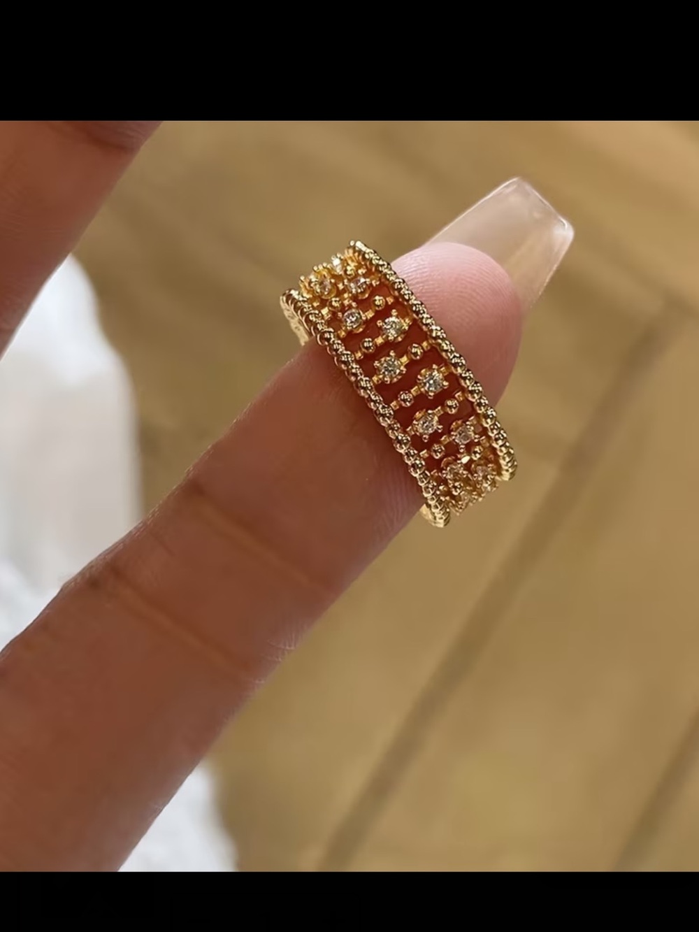 Affordable Fashion Finds Gold Tone Pave & Crown Stackable Rings - Picture 2 of 4